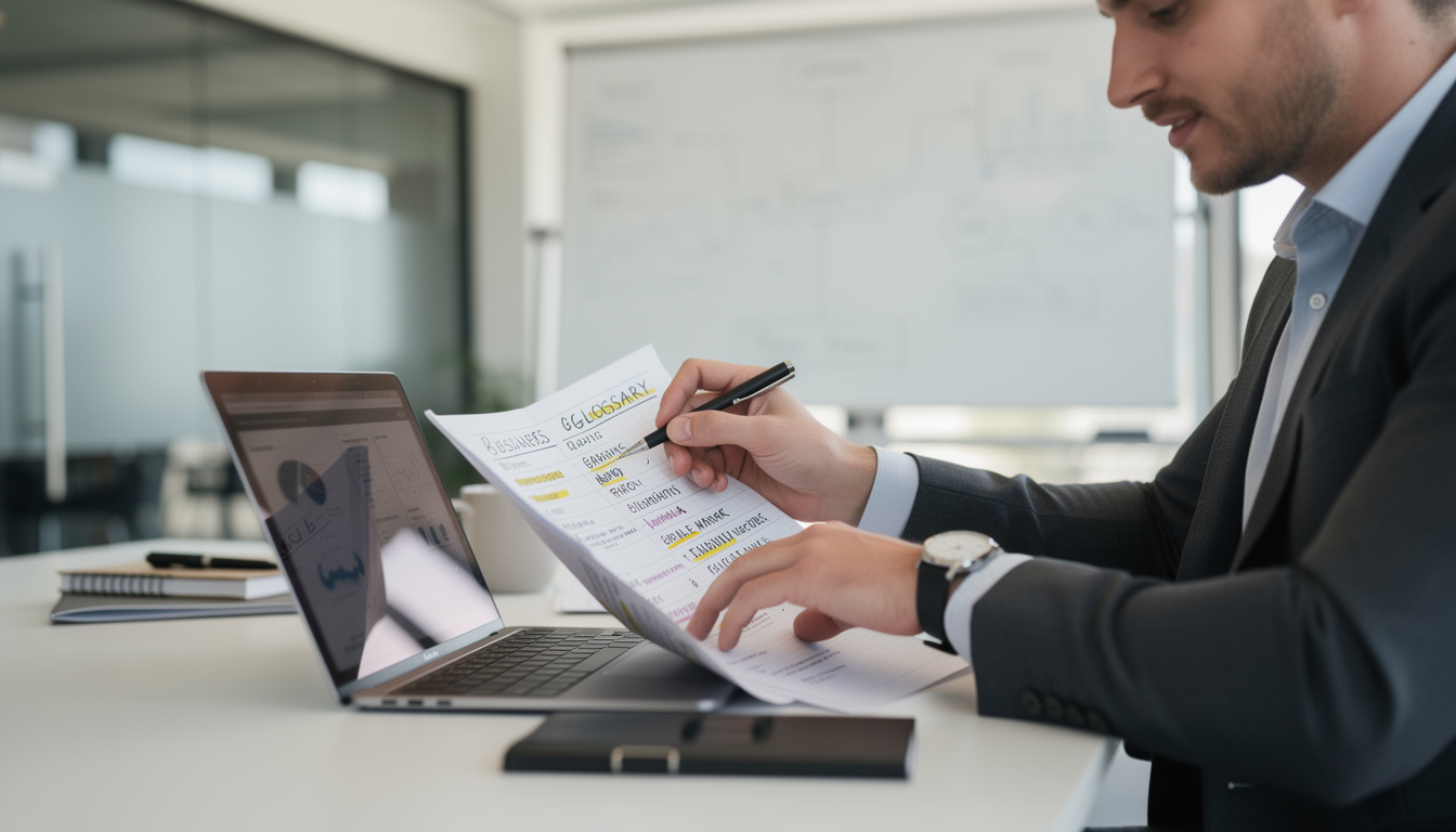 découvrez notre glossaire business complet avec 200 termes essentiels à maîtriser pour réussir dans le monde professionnel et comprendre le jargon économique.